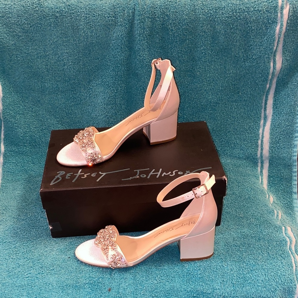 Betsey Johnson ivory Embellished Heels